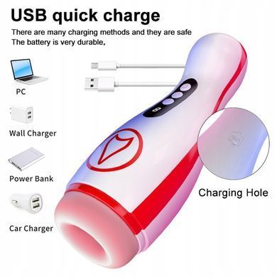 Автоматический интерактивный мастурбатор FOX - Vibrating Masturbation Cup , 7 Suction Power, 7 Vibration Setting, BS6300069