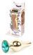 Анальний затор Boss Series - Jewellery Gold BUTT PLUG Green, BS6400069