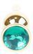 Анальний затор Boss Series - Jewellery Gold BUTT PLUG Green, BS6400069