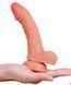 Фаллоимитатор с мошонкой на присоске из двухслойного силикона OYO - Dildo Double Layer Silicone YQW-040 (длина 16 см, диаметр 3 см)