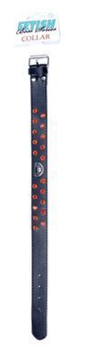 Нашийник зі штучної шкіри з кристалами Fetish Boss Series - Collar Red Crystal, BS3300122