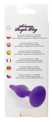 Анальный плаг Silicone Plug Purple - Large, BS6400090