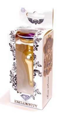 Анальний затор Boss Series - Jewellery Gold BUTT PLUG Purple, BS6400070