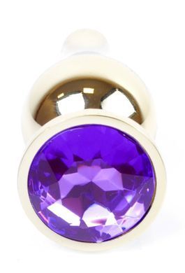 Анальний затор Boss Series - Jewellery Gold BUTT PLUG Purple, BS6400070