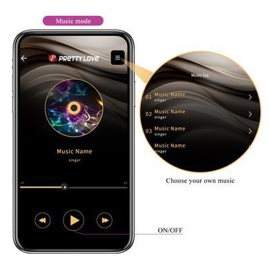 Стимулятор клітора PRETTY LOVE - MANE Mobile APP remote control, BW-022100HP