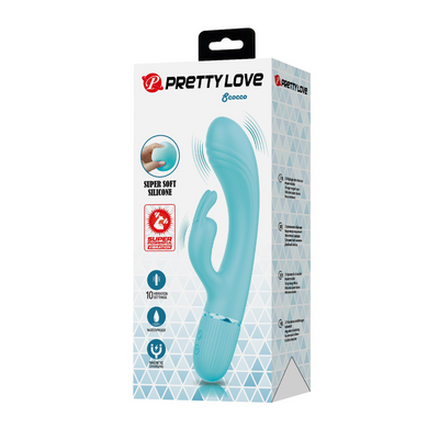 Вібромасажер для стимуляції точки G та клітора Pretty Love - Gcocco Light green, BW-500060-1