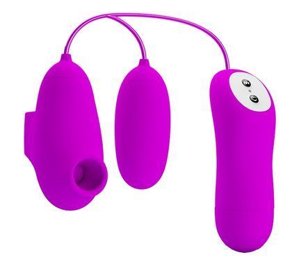 Вакуумний стимулятор з віброяйцем PRETTY LOVE - SUCTION & VIBRO-BULLETS, BI-014925