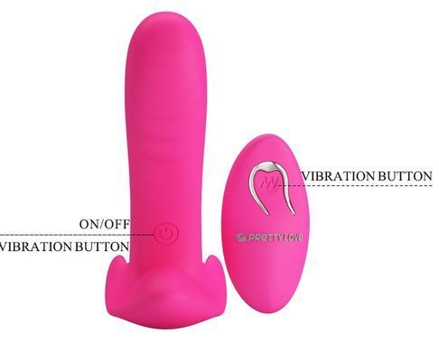 Вибробабочка с стимулятором клитора PRETTY LOVE - Remote Control Massager, BI-014850W-1