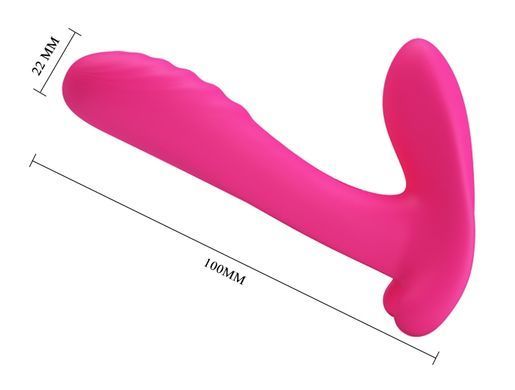 Вибробабочка с стимулятором клитора PRETTY LOVE - Remote Control Massager, BI-014850W-1