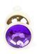 Анальний затор Boss Series - Jewellery Gold BUTT PLUG Purple, BS6400070