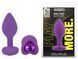 Силіконова анальна пробка EGZO - Silicone Violet Heart Plug Violet, size S