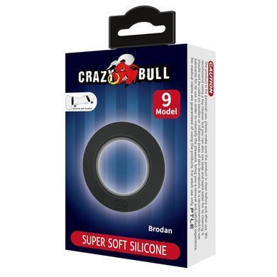 Эрекционное кольцо Crazy Bull №9 - Brodan super soft silicone, BI-210351