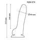 Большой фаллоимитатор с мошонкой на присоске из двухслойного силикона OYO - Dildo Double Layer Silicone YQW-070 (длина 21.5 см, диаметр 4 см)