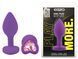 Силіконова анальна пробка EGZO - Silicone Violet Heart Plug Pink, size S