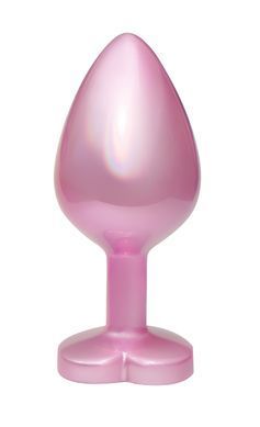 Анальная пробка с кристаллом EGZO - Pink Perl Heart Plug Yellow, size S