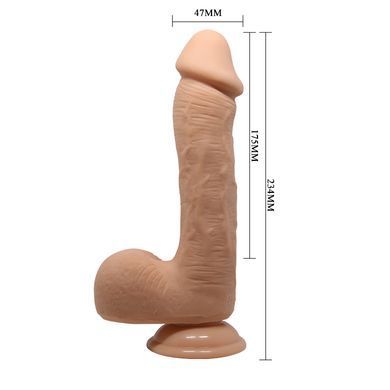 Фаллоимитатор на присоске Baile Beautiful JOHNSON 9.2'' Flesh, BW-008040NR