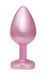 Анальная пробка с кристаллом EGZO - Pink Perl Heart Plug Yellow, size S
