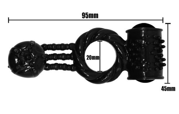 Ерекційне вібро кільце із стимулятором клітора BAILE Sweet Vibration Ring, BI-014080-1