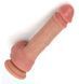 Большой фаллоимитатор с мошонкой на присоске из двухслойного силикона OYO - Dildo Double Layer Silicone YQW-071 (длина 20.5 см, диаметр 3.5 см)