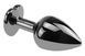 Анальна пробка з кристалом EGZO - Dark Silver Heart Plug Black size S