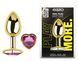 Анальна пробка з кристалом EGZO - Gold Heart Plug Rose size M