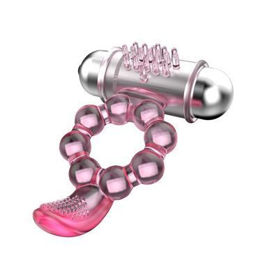 Эрекционное кольцо с вибрацией " Pleasure Tongue Ring " BI-014075