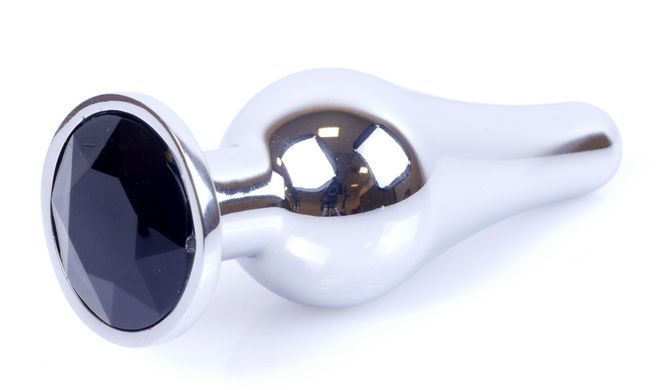 Анальний затор Boss Series - Jewellery Silver BUTT PLUG Black, BS6400074