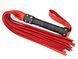 Флогер з натуральної шкіри Flirty Hard Leather - Black & Red, BG-00001