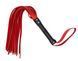 Флогер з натуральної шкіри Flirty Hard Leather - Black & Red, BG-00001