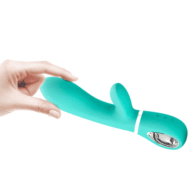 Вібратор з м'якою головкою і кліторальной стимуляцією Pretty Love - Thomas USB Green, BI-014621-4