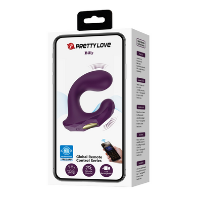 Вібромасажер серії Pretty Love - Billy APP Purple, BI-300051HP