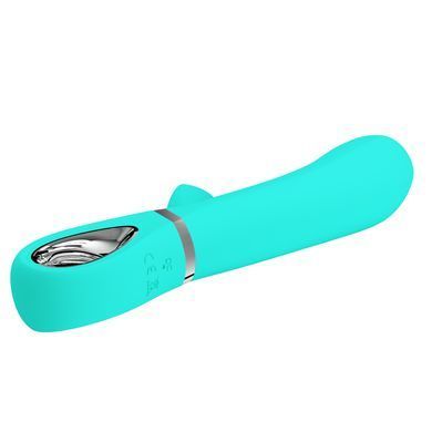 Вібратор з м'якою головкою і кліторальной стимуляцією Pretty Love - Thomas USB Green, BI-014621-4