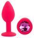 Силіконова анальна пробка EGZO - Silicone Pink Round Plug Rose, size S