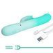 Пульсатор із кліторальним стимулятором Pretty Love - Gigi Light Green, 7 thumping functions 7 licking modes, BW-500035-4
