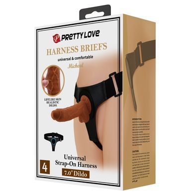 Страпон женский Pretty Love - HARNESS BRIEFS Micheal, BW-022092NR