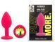 Силіконова анальна пробка EGZO - Silicone Pink Round Plug Lime, size S