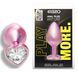 Анальная пробка с кристаллом EGZO - Pink Perl Heart Plug Clear, size S