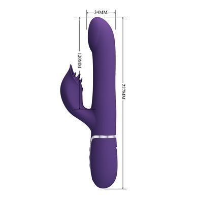 Вибромассажер с поступательным движением серии Pretty Love - Falin Twinkled Tenderness Dark Purple 7 vibration functions 4 rolling functions, BW-500012-2