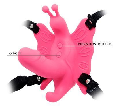 Вібро-стимулятор метелик з пультом ду BAILE - ULTRA PASSIONATE HARNESS, BW-022045W