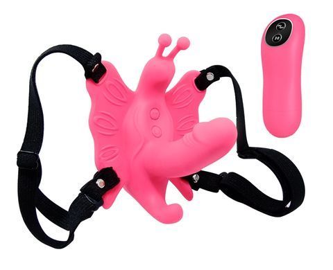 Вібро-стимулятор метелик з пультом ду BAILE - ULTRA PASSIONATE HARNESS, BW-022045W