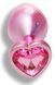 Анальна пробка з кристалом EGZO - Pink Perl Heart Plug Pink, size S