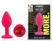Силіконова анальна пробка EGZO - Silicone Pink Round Plug Red, size S