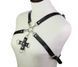 Портупея из искусственной кожи с фиксатором Women's PU Leather Chest Harness Caged Bra GREY