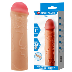 Подовжуюча насадка презерватив Pretty Love - Nile 1" Flash, BI-026252