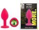Силіконова анальна пробка EGZO - Silicone Pink Round Plug Green, size S