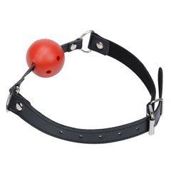 Кляп шар Classic plastic Black and Red, SKN-KK06