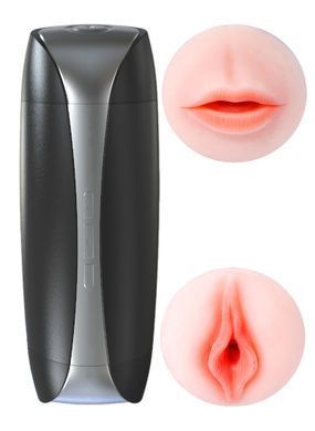Мастурбатор с двумя входами и вибростимуляцией BOSS SUSAN Double Delight 2.0 - 36 functions USB, BS2600132