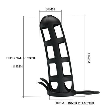 Стимулирующая ажурная насадка Penis Sleeve, BI-026235