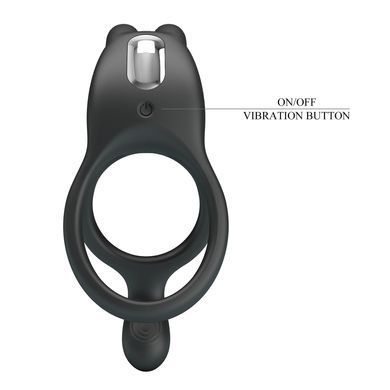 Ерекційне вібро кільце Pretty Love - SETH Black, 7 vibration functions, BI-210335