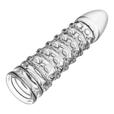 Стимулююча насадка-презерватив Meleon - Rosefinch Crystal Wolf tooth sleeve, PS-38